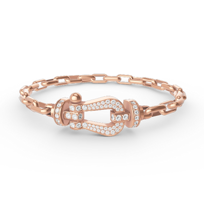 [Mystic]FORCE LARGE HORSESHOE CLASP  METAL BRACELET