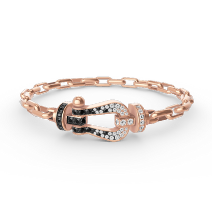 [Mystic]FORCE LARGE HORSESHOE CLASP  METAL BRACELET