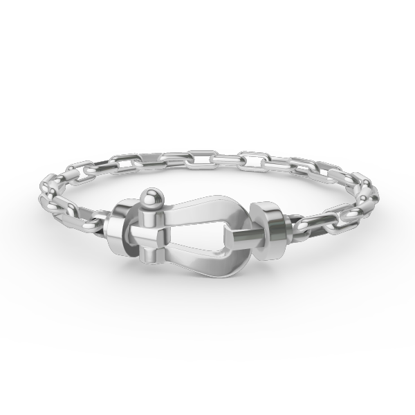 [Mystic]FORCE LARGE HORSESHOE CLASP  METAL BRACELET