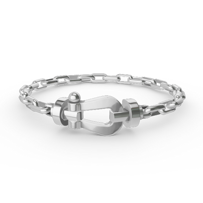 [Mystic]FORCE LARGE HORSESHOE CLASP  METAL BRACELET
