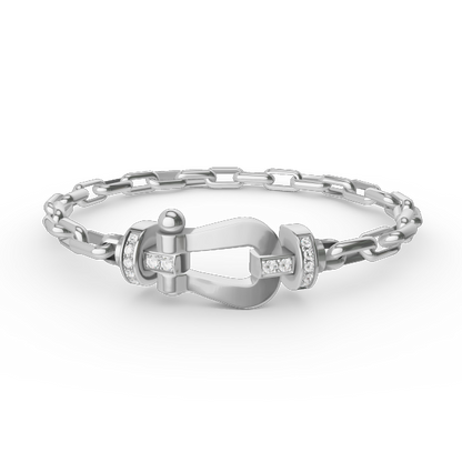[Mystic Crown]FORCE LARGE HORSESHOE CLASP  METAL BRACELET