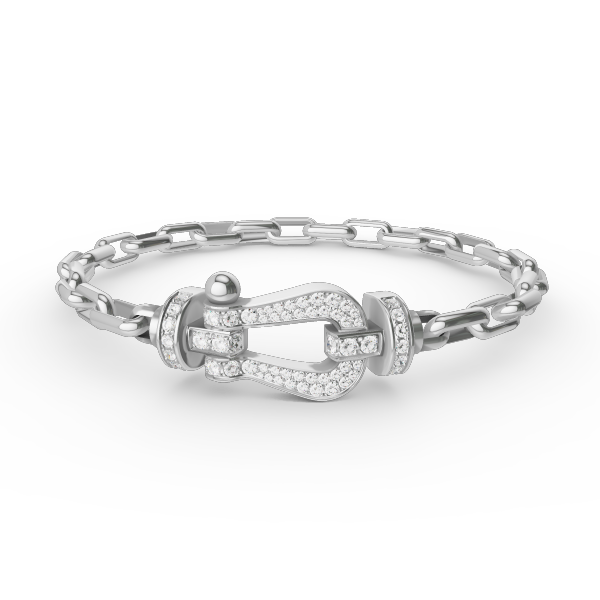 [Mystic]FORCE LARGE HORSESHOE CLASP  METAL BRACELET