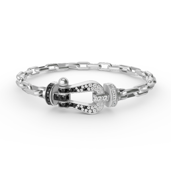 [Mystic]FORCE LARGE HORSESHOE CLASP  METAL BRACELET