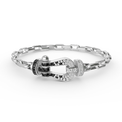 [Mystic]FORCE LARGE HORSESHOE CLASP  METAL BRACELET