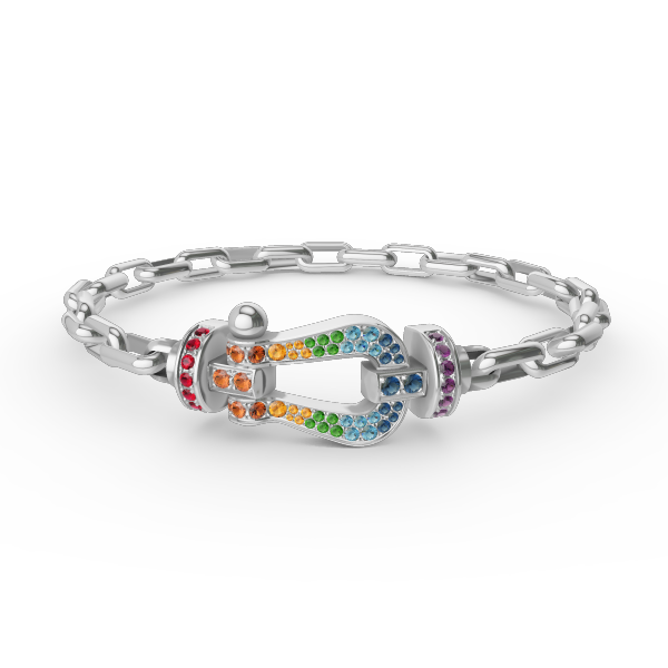 [Mystic]FORCE LARGE HORSESHOE CLASP  METAL BRACELET