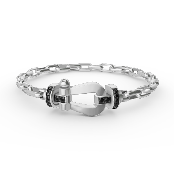 [Mystic]FORCE LARGE HORSESHOE CLASP  METAL BRACELET