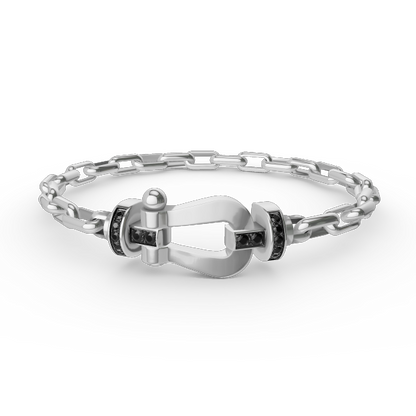 [Mystic]FORCE LARGE HORSESHOE CLASP  METAL BRACELET