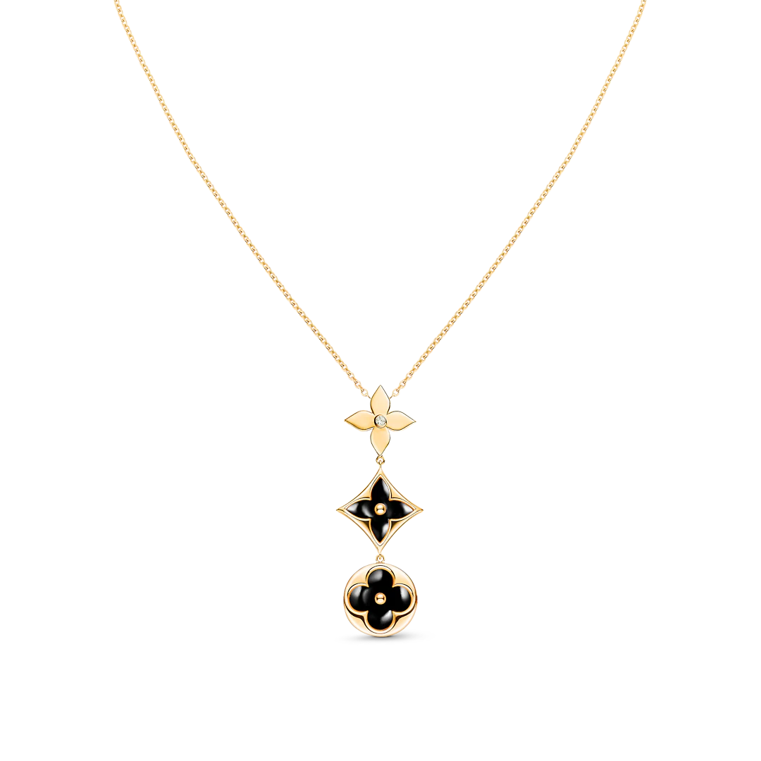 [Mystic]STAR AND SUN ONYX PINK GOLD NECKLACE