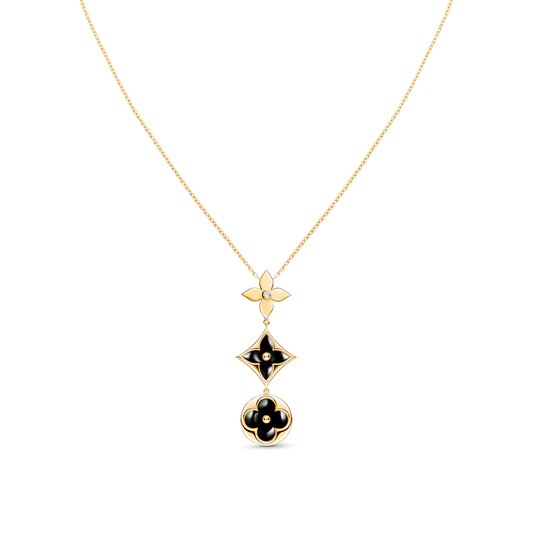 [Mystic]STAR AND SUN ONYX PINK GOLD NECKLACE