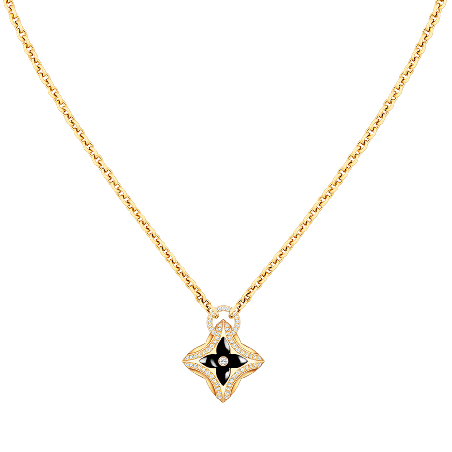 [Mystic]STAR PEDANT PINK GOLD DIAMOND NECKLACE
