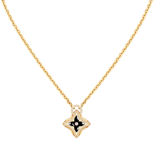 [Mystic]STAR PEDANT PINK GOLD DIAMOND NECKLACE
