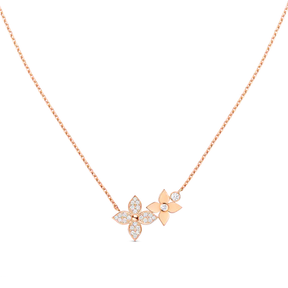 [Mystic Crown]STAR BLOSSOM NECKLACE PINK GOLD DIAMONDS