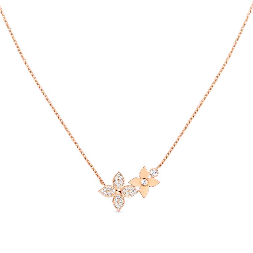 [Mystic]STAR BLOSSOM NECKLACE PINK GOLD DIAMONDS