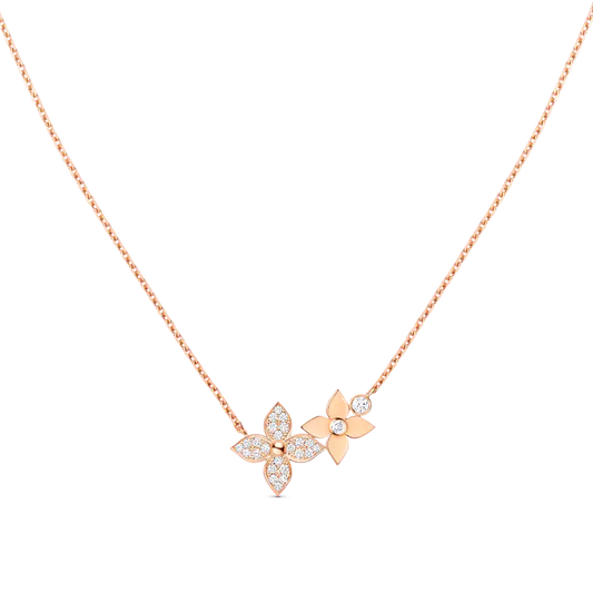 [Mystic]STAR BLOSSOM NECKLACE PINK GOLD DIAMONDS