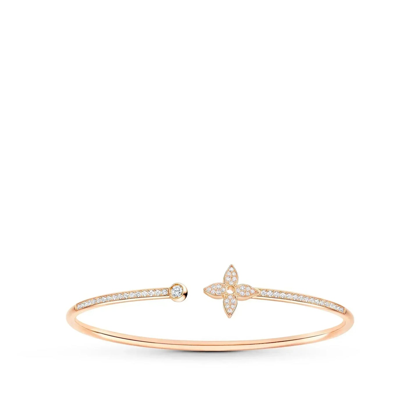 [Mystic]IDYLLE PINK GOLD OPEN BRACELET DIAMOND PAVED