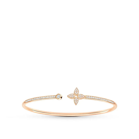 [Mystic]IDYLLE PINK GOLD OPEN BRACELET DIAMOND PAVED