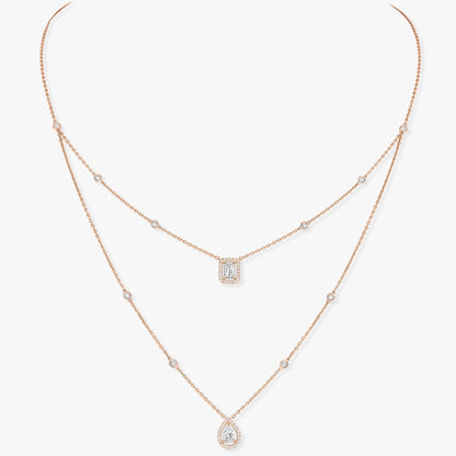 [Mysitc] MY TWIN 2 ROW DIAMOND NECKLACE