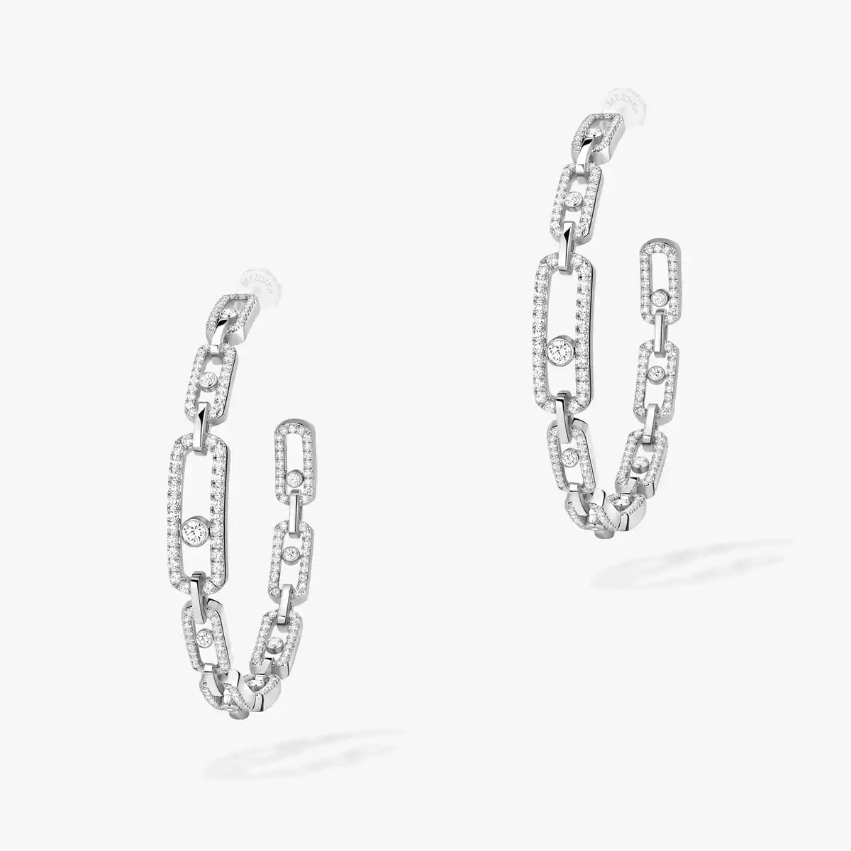 [[Mysitc] Move Link Diamond Hoop Earrings