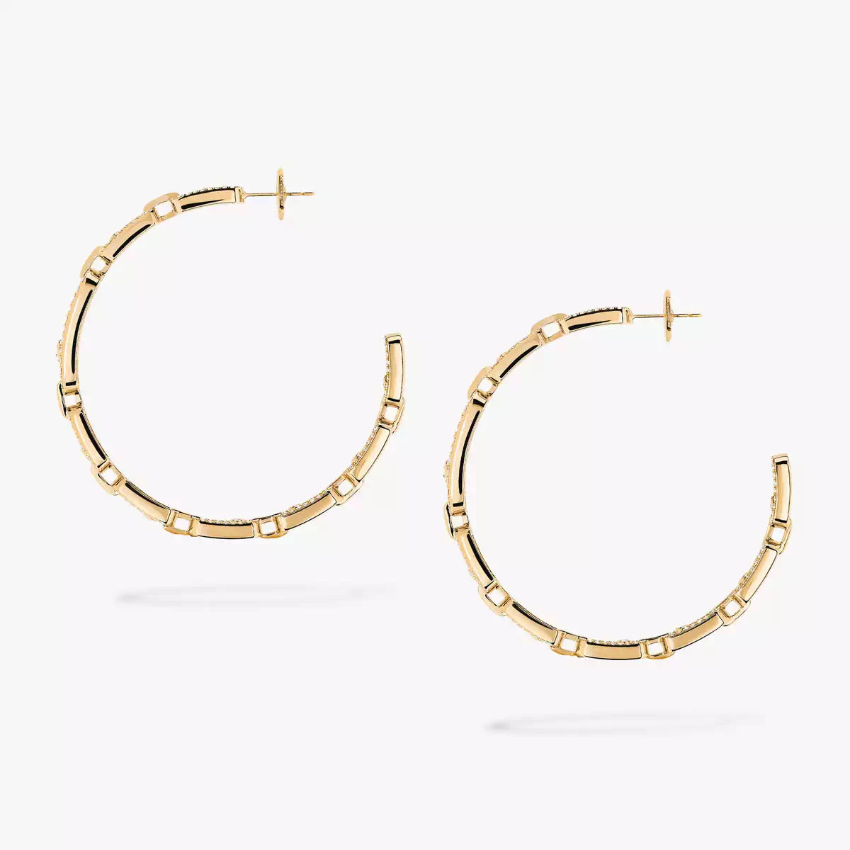 [[Mysitc] Move Link Diamond Hoop Earrings