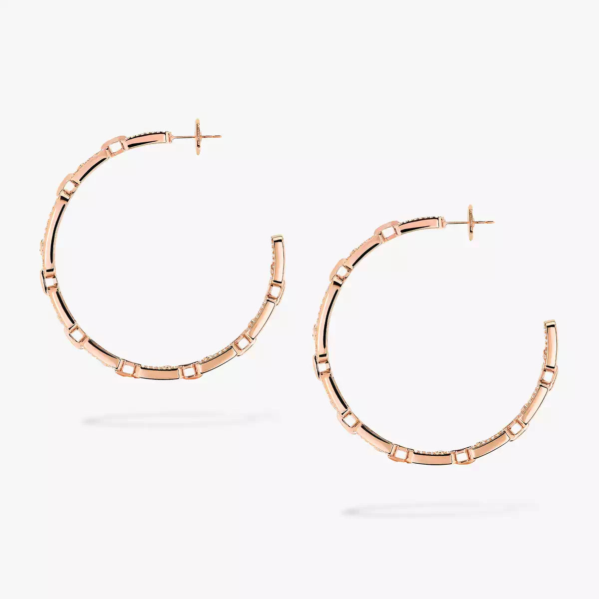 [[Mysitc] Move Link Diamond Hoop Earrings