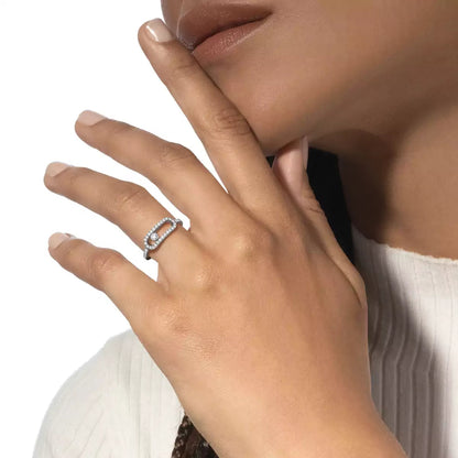 [Mysitc] Move Uno Diamond Ring in Gold