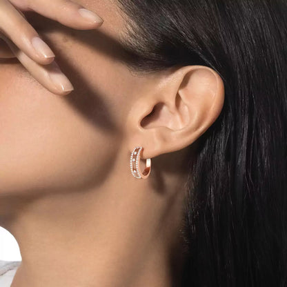 [Mysitc] Diamond Pave_ Hoop Earrings Move