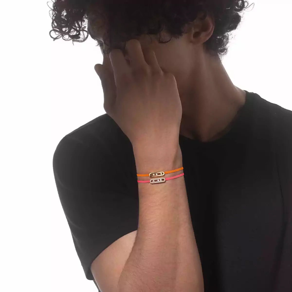 [Mysitc] Messika Care(s) pink cord pavé bracelet