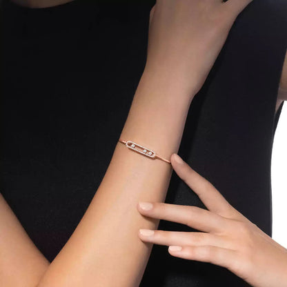[Mysitc] Move Pavé Diamond Bangle Bracelet M