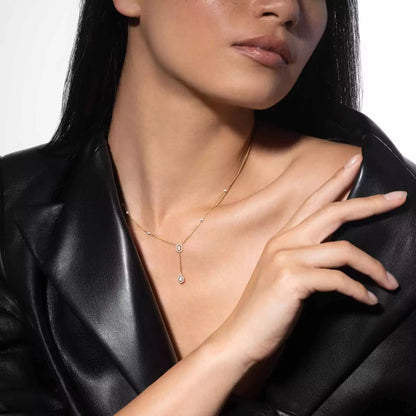 [Mysitc] Gold Diamond Tie Necklace
