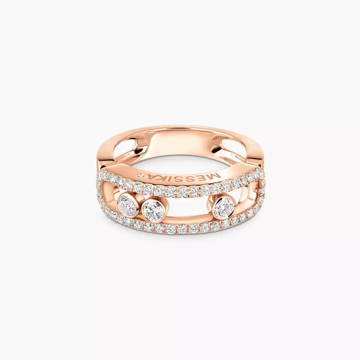 [Mysitc]  Move Gold Diamond Pave_ Ring