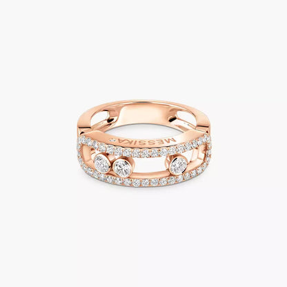 [Mysitc]  Move Gold Diamond Pave_ Ring