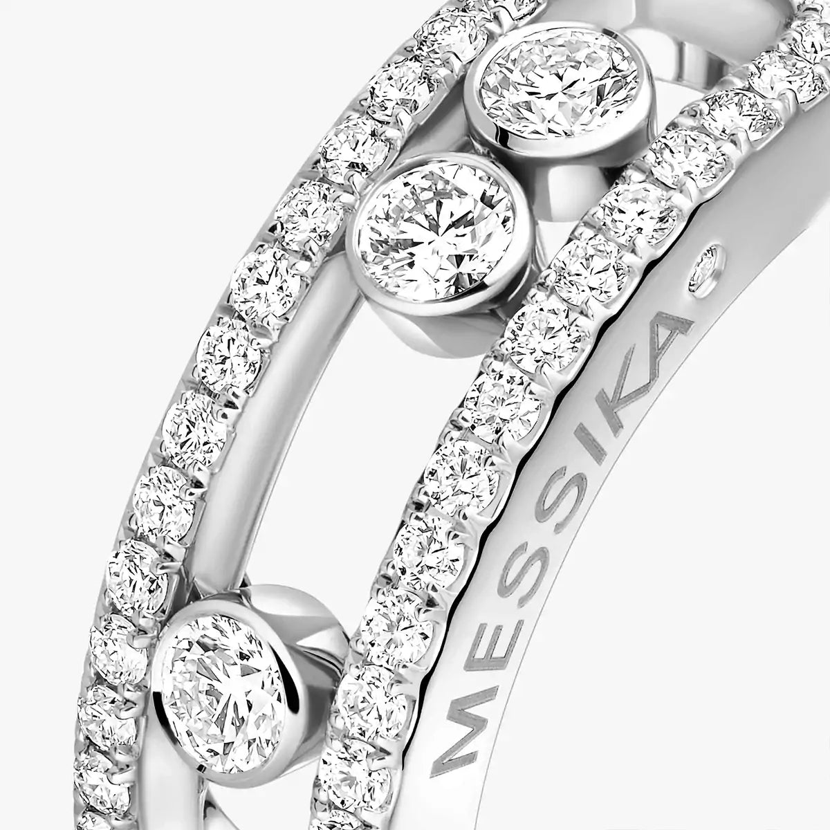 [Mysitc]  Move Gold Diamond Pave_ Ring