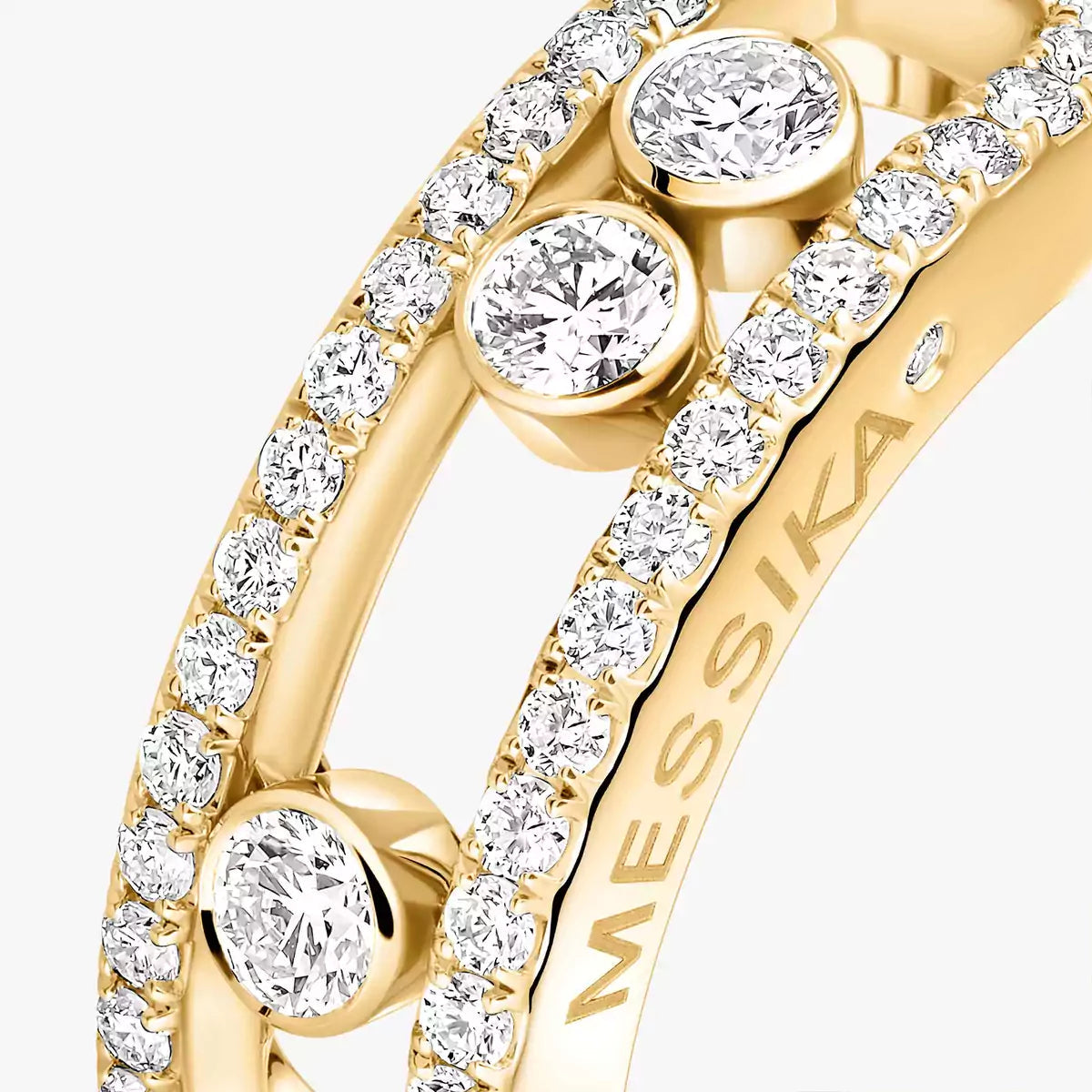 [Mysitc]  Move Gold Diamond Pave_ Ring
