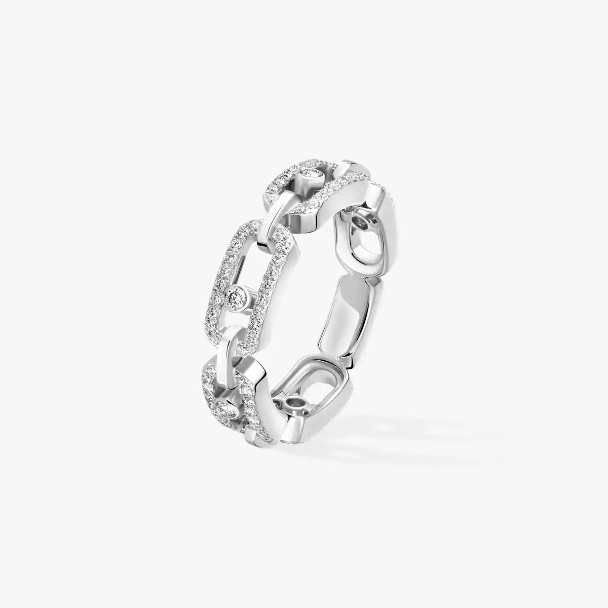 [Mysitc] Move Link Pave_-Set Diamond Ring in Gold