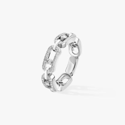 [Mysitc] Move Link Pave_-Set Diamond Ring in Gold