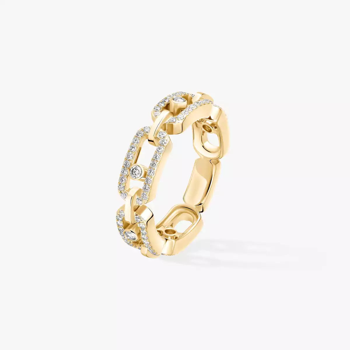[Mysitc] Move Link Pave_-Set Diamond Ring in Gold