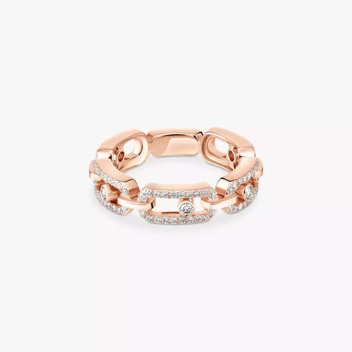[Mysitc] Move Link Pave_-Set Diamond Ring in Gold