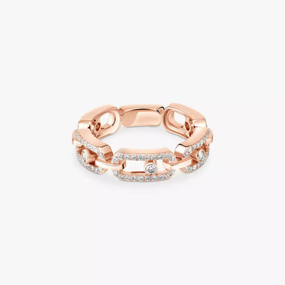[Mysitc] Move Link Pave_-Set Diamond Ring in Gold