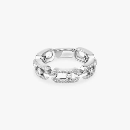 [Mysitc] Move Link Pave_-Set Diamond Ring in Gold