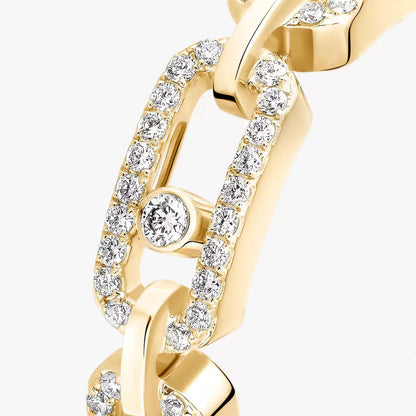 [Mysitc] Move Link Pave_-Set Diamond Ring in Gold