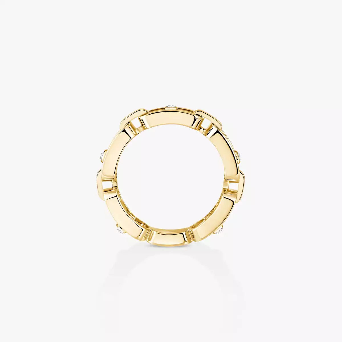 [Mysitc] Move Link Pave_-Set Diamond Ring in Gold