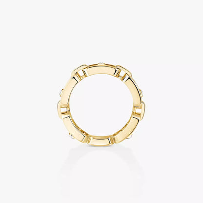 [Mysitc] Move Link Pave_-Set Diamond Ring in Gold