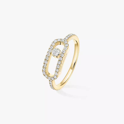 [Mysitc] Move Uno Diamond Ring in Gold