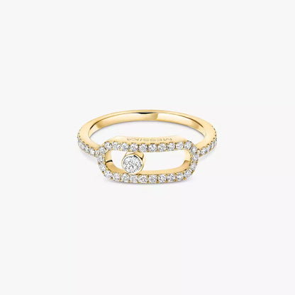 [Mysitc] Move Uno Diamond Ring in Gold