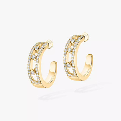 [Mysitc] Diamond Pave_ Hoop Earrings Move