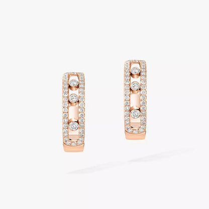 [Mysitc] Diamond Pave_ Hoop Earrings Move