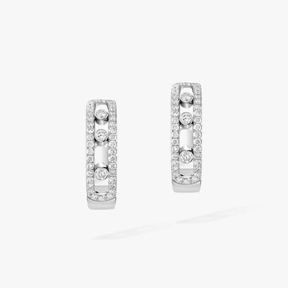 [Mysitc] Diamond Pave_ Hoop Earrings Move