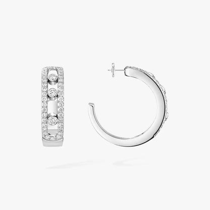 [Mysitc] Diamond Pave_ Hoop Earrings Move