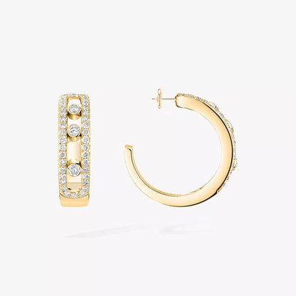 [Mysitc] Diamond Pave_ Hoop Earrings Move
