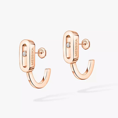 [Mysitc] Diamond Mini Hoop Earrings Move Classique
